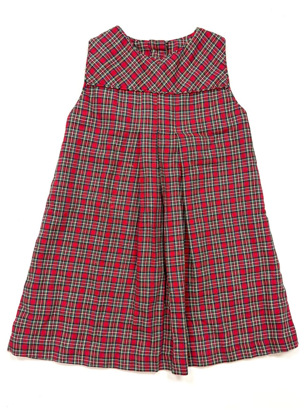 Strasburg Children Holiday Plaid Sleeveless Dress